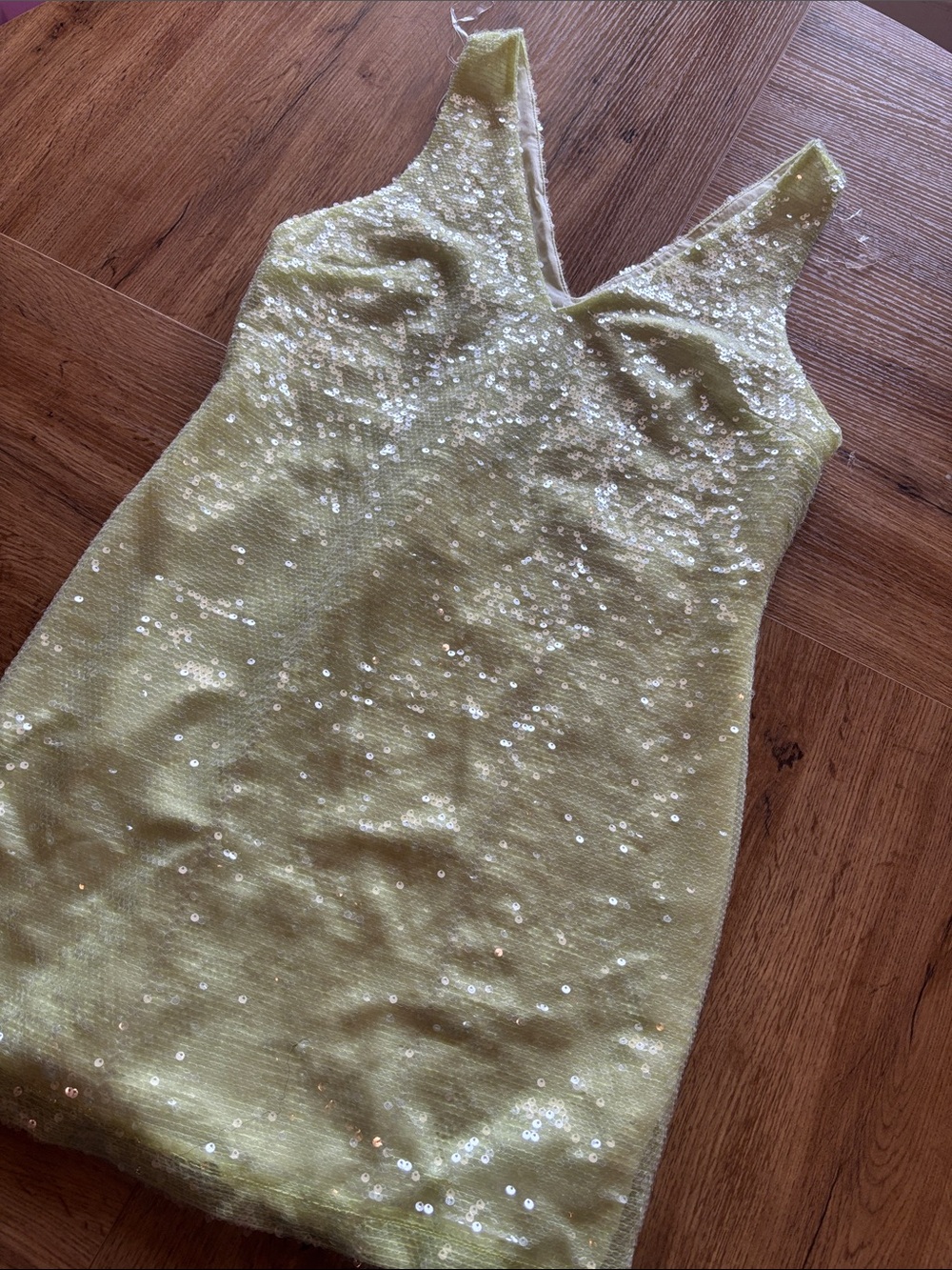 a new day Yellow Sequin V-Neck Mini Dress